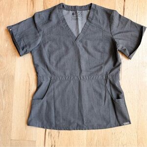 Figs Graphite Grey Flores Peplum Scrub Top Women’s
Size small